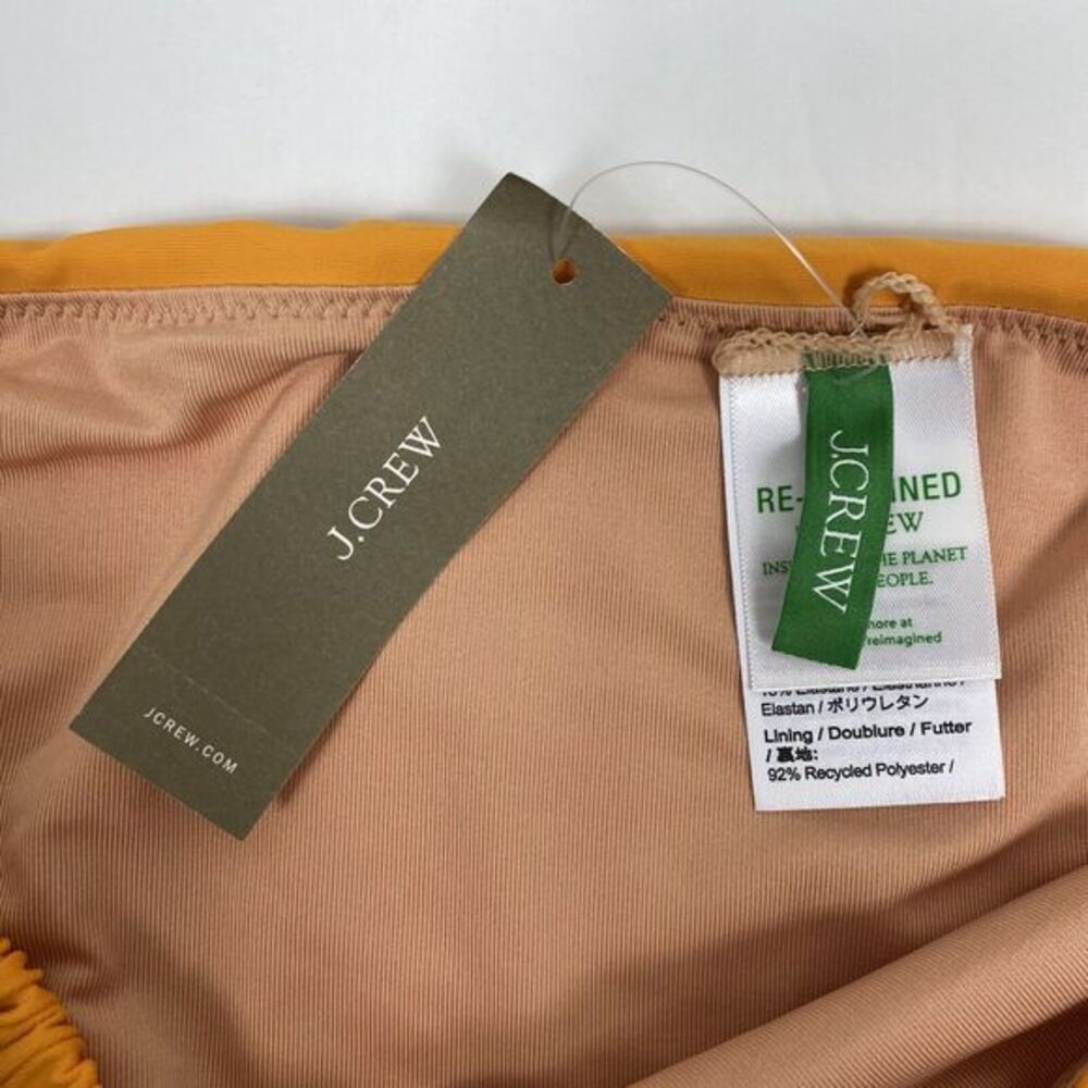 J. CREW bikini bottom XL Scrunchie strap full coverage Brilliant Orange NWT - Picture 4 of 7